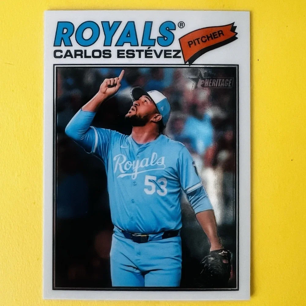 2026 Topps Heritage Chrome Baseball Carlos Estévez Kansas City Royals #314